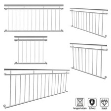 Edelstahl Französischer Balkon Balkongeländer Stabgeländer Balustrade Fenster DE