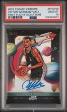 2023 TOPPS COSMIC CHROME FIRST FLIGHT SIGNATURES VICTOR WEMBANYAMA 26/75 PSA 10