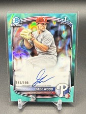 Gage Wood 2025 Bowman Draft #CPA-GW First (1st) AUTO Aqua Lava [#143/199]