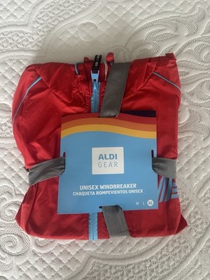 Aldi Gear 2024 Red Unisex Windbreaker Jacket M NWOT Never Worn And HTF