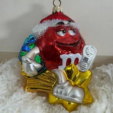 Polonaise Kurt Adler M&M  I’m Red Hot  Blown Glass Christmas Ornament - Boxed