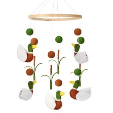 Mallard Duck Baby Mobile for Crib Nursery Felt Wooden Wild Mallard Duck Hangi...