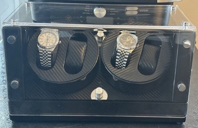 Klarstein CA2PM 4-Watch Winder Display Case 10004396 Premium Carbon Interior VGC