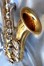 YAMAHA YTS 26 Gold/Silver Tenor Sax w/Orig. Yamaha Case & New Selmer Mpc. - NICE