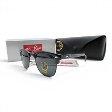 Ray-Ban Clubmaster RB3016 58mm All Black G-15 Lens Sunglasses w/ Case Box Cloth