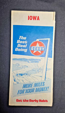 Derby Iowa Road Map Vintage Road Map 1972