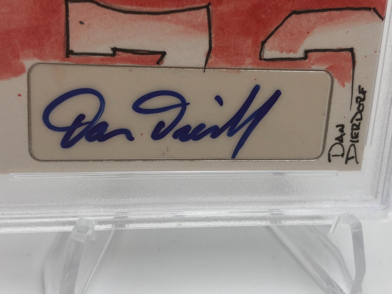 DAN DIERDORF 1/1 AUTO Leaf MASTERWORKS Sketch Card 1 of 1 MICHIGAN HOF PSA 10 view 4