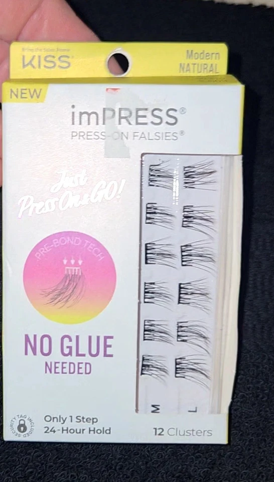 Lote De 3 Falsias Presionadas Kiss Impress - Elegante Natural 12 Racimos Totalmente NUEVO Foto 4 de 4