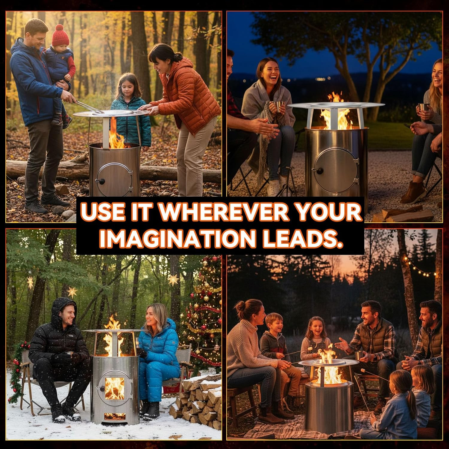 19.5" Heat Deflector for Solo Stove Bonfire, 304 Stainless Steel Fire Pit Heat D