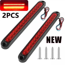 1Set 10" LED Truck Trailer Lamp Bar Red Brake 3rd Stop Reverse Light Strip