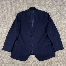Jos A Bank Jacket Mens 48R Navy Wool Cashmere Blazer Sport Coat 2 Button Lined
