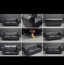 🔥 Stunning Bluey Green Chesterfield Sofa – Classic British Style 🔥