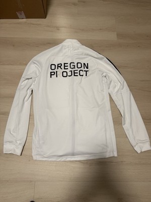 Nike Oregon Project Running Full Zip Jacket MED Spellout White