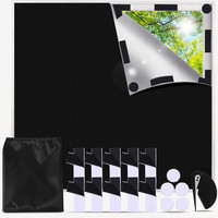 100 X 148CM Blackout Blind, 100% Blackout Material, Stick on Blackout Blinds for