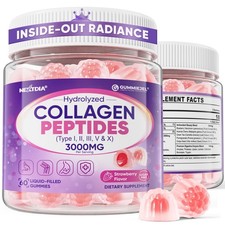 2 Pack Collagen Gummies for Women  Men 3000mg, Hydrolyzed Collagen Peptides ...