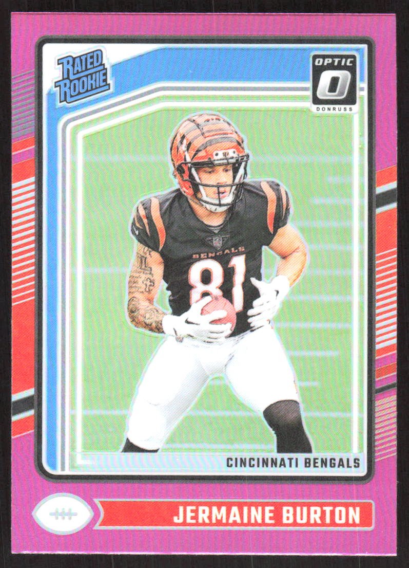 2924J 2024 Donruss Optic #251 Jermaine Burton Pink