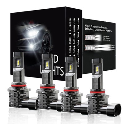For Chevy Corsica Sedan 1990-1994 LED Headlights High Low 4*Bulbs Kit 9005 9006
