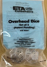 ETA Cuisenaire Overhead Dice Set Transparent Homeschool Educational Tools VTG