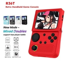 R36T 3.5" IPS Screen Linux Retro Pocket TV Handheld Video Game Console US