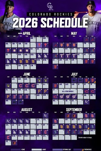 2026 Major League Baseball Teams Schedule Magnets 5" X 3.5"(Choose From List) - Picture 11 of 31