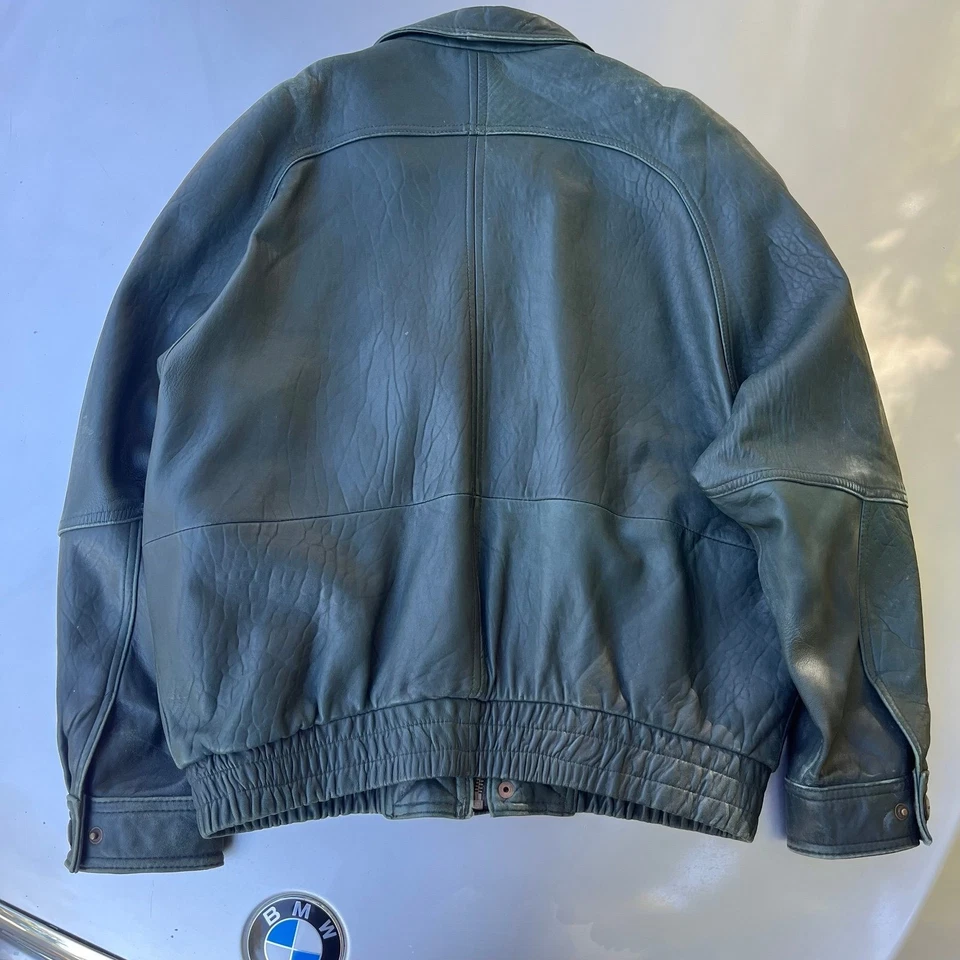 Vintage Miropa Green Leather jacket - Image 2 of 4