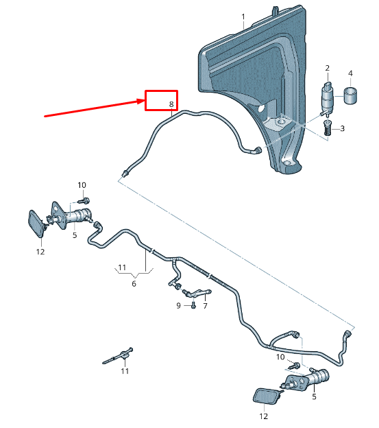 NOUVEAU AUDI Q7 4M FRANT PIRDILLE CONNECTEUR CONNECTEUR 4M0955667A ORIGINAL