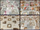 PVC Wipe Clean Tablecloth Oilcloth Vinyl PVC Heart Designs &Colours+FREE POSTAGE