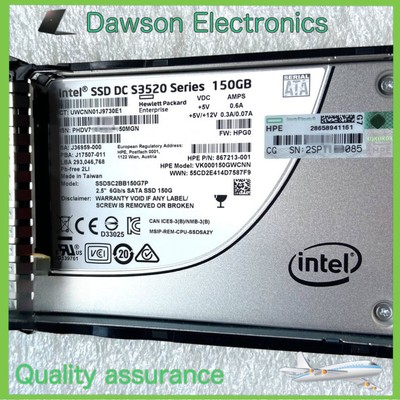 Intel DC 150GB S3520 SSDSC2BB150G7P HPE 869374-B21 869575 867213 2.5 SATA SSD G8