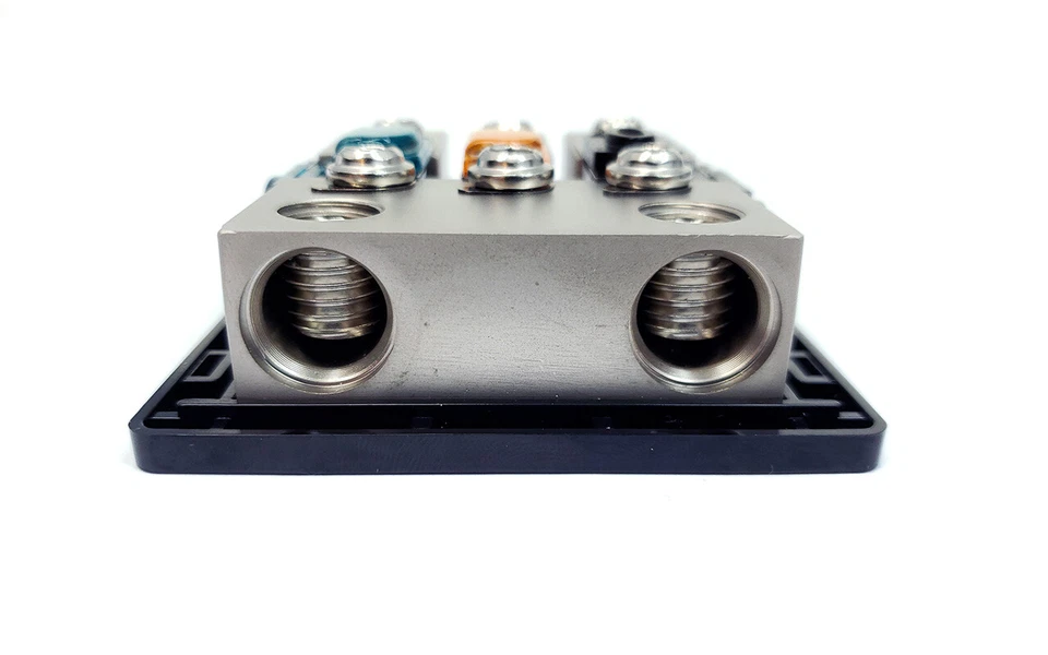KnuKonceptz Bassik 3 Way 0 Gauge to 0 - 4 Gauge Mini ANL Fuse Block w Fuses - Image 3 of 4