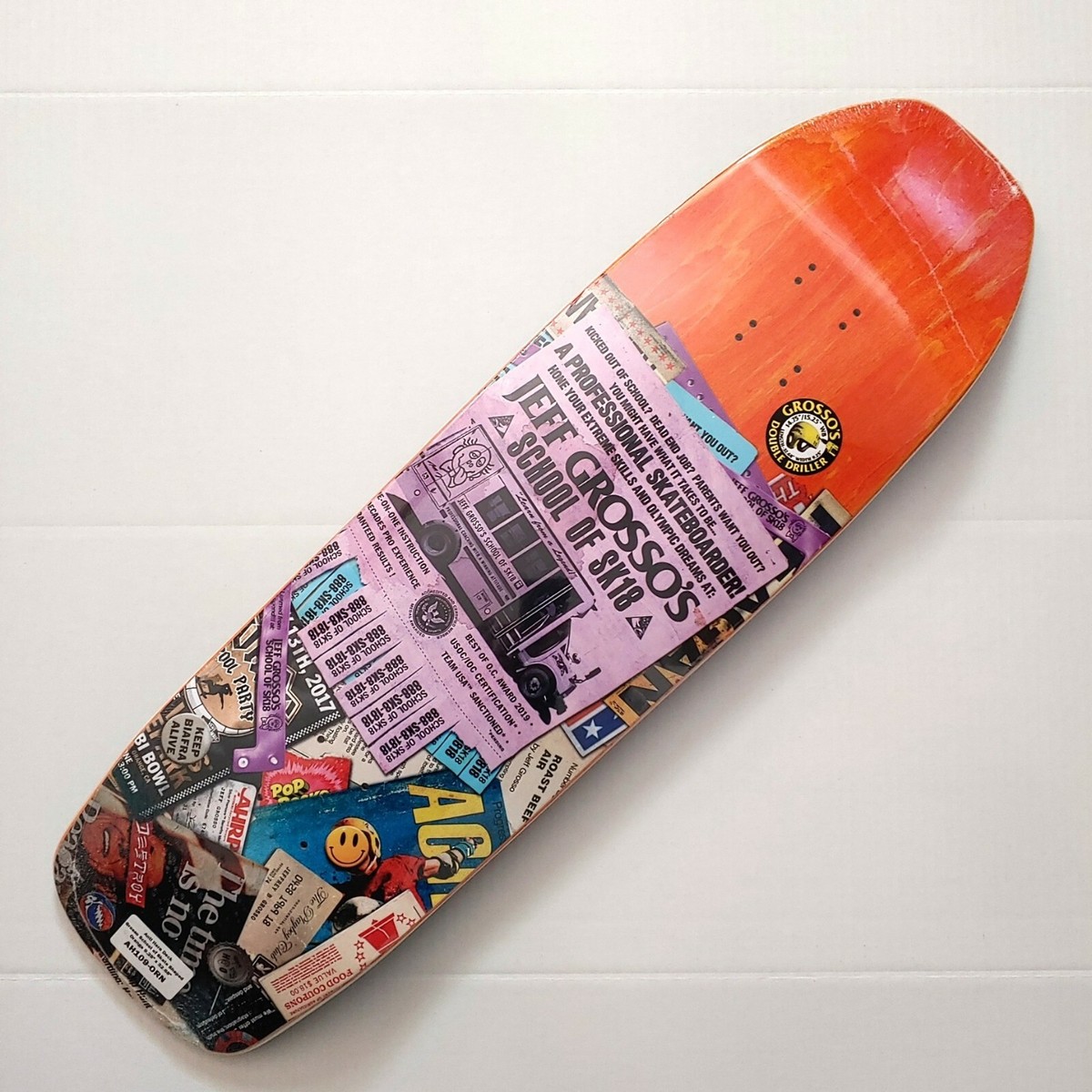 Anti-Hero Grosso School of Sk18 Shaped Skateboard Deck 9.25
