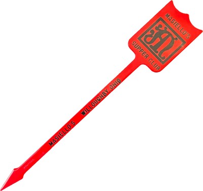 Masiello's, Willoughby, Ohio, vintage garnish pick, swizzle stick stirrer