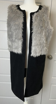 Japanese fashion brand Emoda coat vest sleeveless grey fur