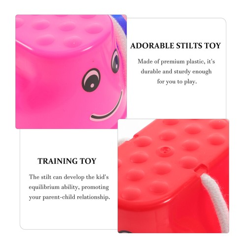 5 Pairs Balance Buckets Stepping Stones For Kids Stilt Shoes Game Props - Picture 3 of 10
