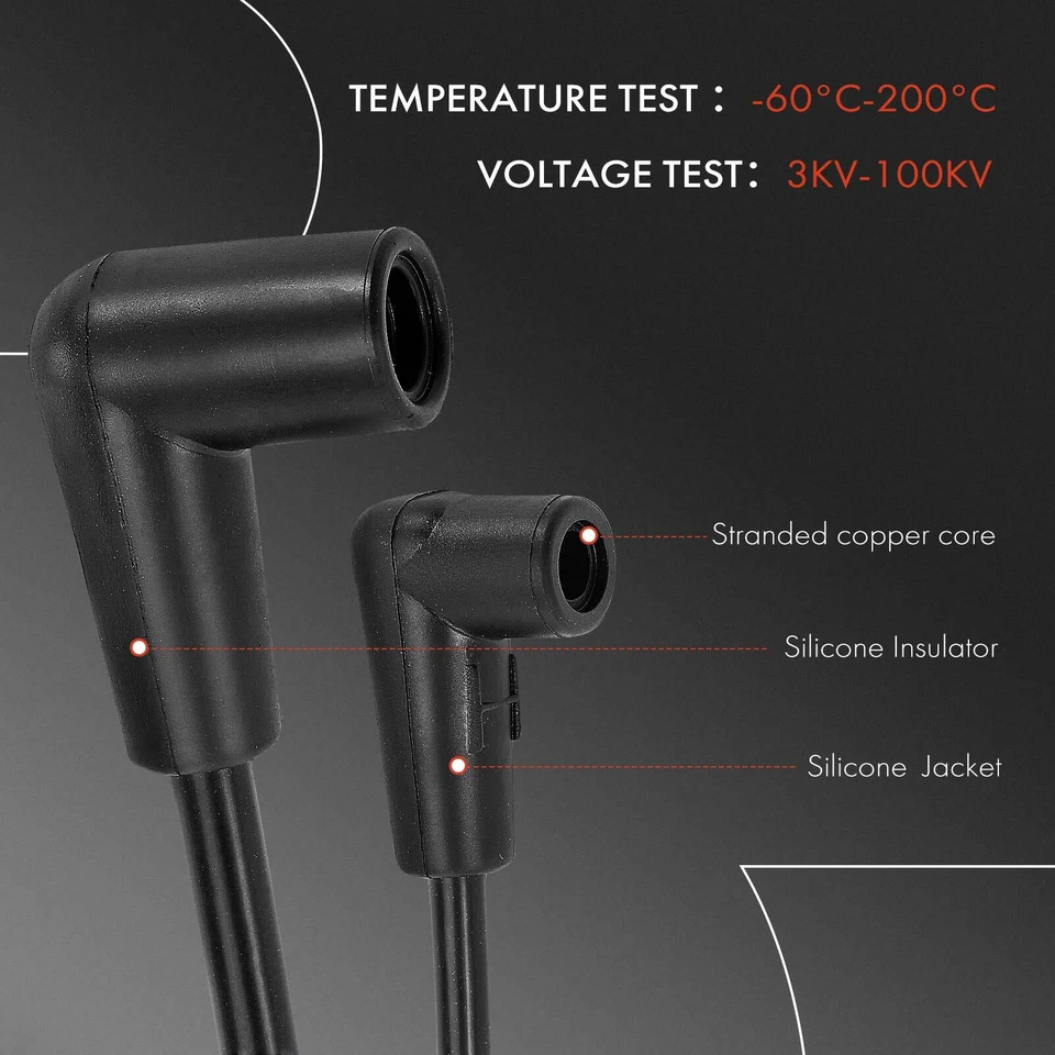 9x Juegos de cables de bujía para Chevrolet Blazer G20 GMC C1500 AM General Hummer 8 mm Foto 4 de 4