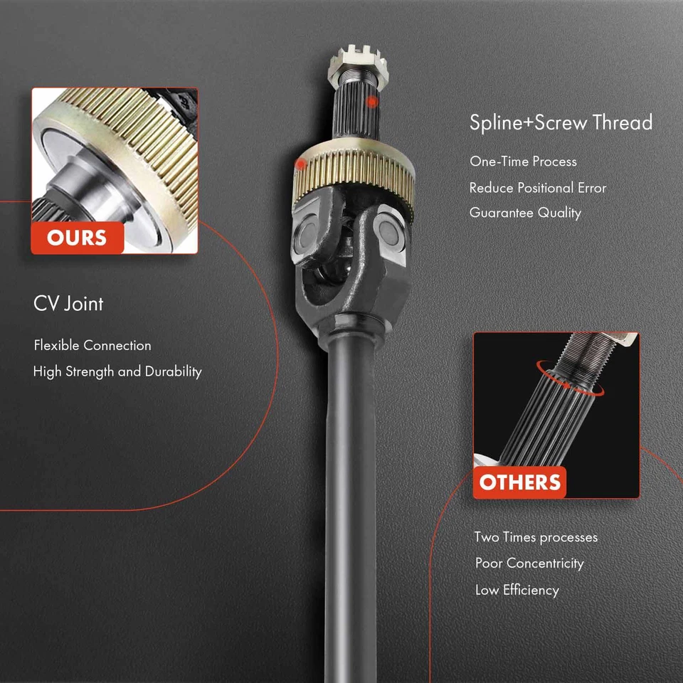 Передняя правая ось CV в сборе для Jeep Wrangler 2013 2014-2018 Dana 44 68017183AB - Изображение 3 из 4