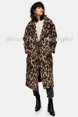leopard print maxi coat
