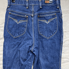 Wrangler Womens Western Blue Jeans High Waisted Cowgirl Made in USA Vtg 80s 90s