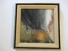 VINTAGE 1970'S ABSTRACT PAINTING MODERNISM EXPRESSIONISM NON OBJECTIVE MYSTERY