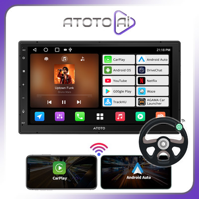 ATOTO 7'' Car Stereo Radio 2DIN Android GPS Radio w/ RWC SiriusXM 2G+32G