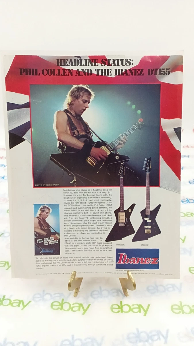 IBANEZ DESTROYER 1984 Electric Guitar PHIL COLLEN Magazine Ad
