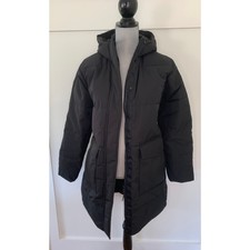 Everlane The Renew Long Puffer Jacket In Black Small Hooded Full Zip Pockets Nwt