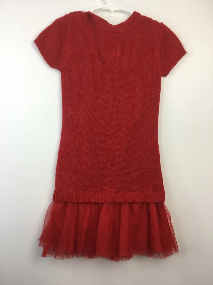 Justice Girls Size 6 Red Short Sleeve Knit Dress - Image 2 of 4