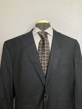 Tom James Mens Blazer 45R Gray Wool 2 Button 2XL 49" Sport Coat Suit Jacket USA