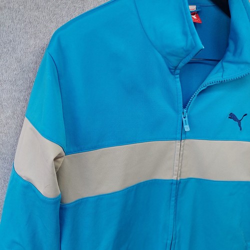 Chaqueta deportiva Puma azul con cremallera completa para hombre | De colección años 90 chándal ropa deportiva de colección - Imagen 3 de 10