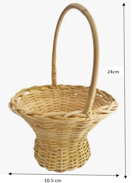 Cubo de mimbre tejido Natural Vantage asas de regalo decoración artística multiusos NUEVO Foto 2 de 4