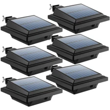 2/6Pack Solar Powered Gutter Lights 40LEDs for Fence Roof Yard Garden Wall Lamp