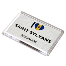 FRIDGE MAGNET - I Love Saint Sylvans, Barbados
