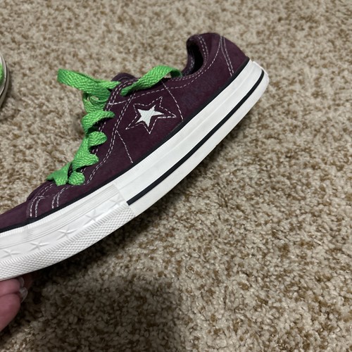 Converse One Star Low Purple Plum Dark Cherry Suede Women’s 7 - Picture 2 of 7