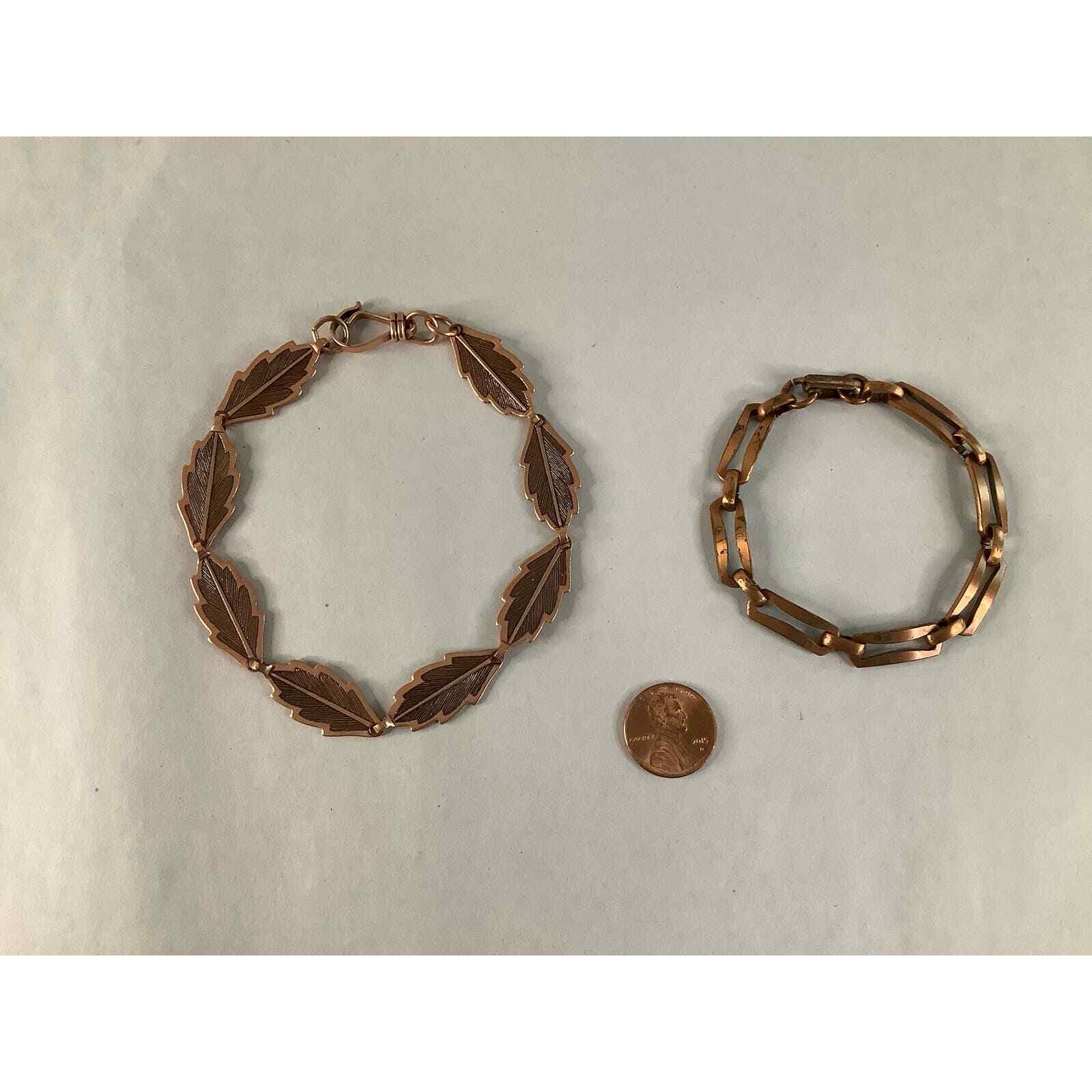 Solid Copper Bracelets, Set of Two - image 1