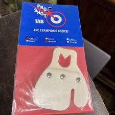 Teal MFG calf hair shooting finger tab bow pinch free, Medium, Left Hand